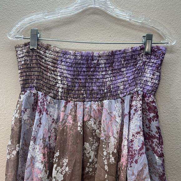 Vintage Y2K Wet Seal Hippie Smocked Fairy Boho Tube Babydoll Top Sz M DEADSTOCK - Picture 2 of 7